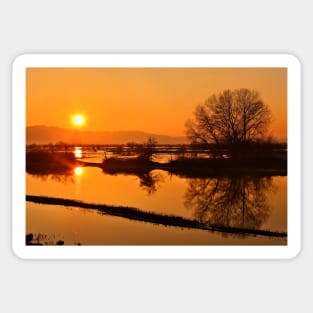 Sunset @ Lake Kerkini Sticker